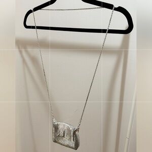 Micro silver smooth sequin bag